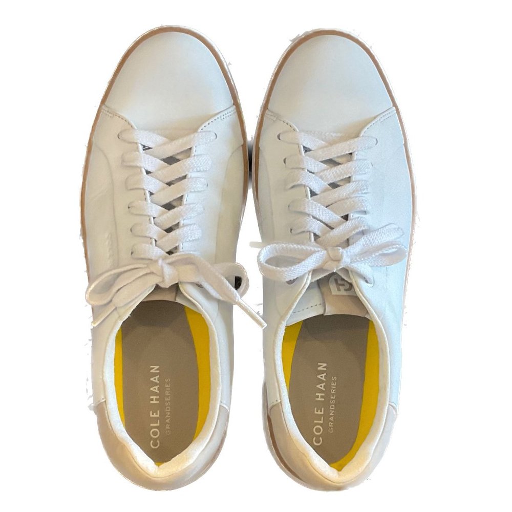 Women's Cole Haan White Leather Sneakers